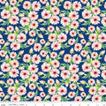 Peonies & Pears Flowers Navy by Lila Tueller for Riley Blake Designs