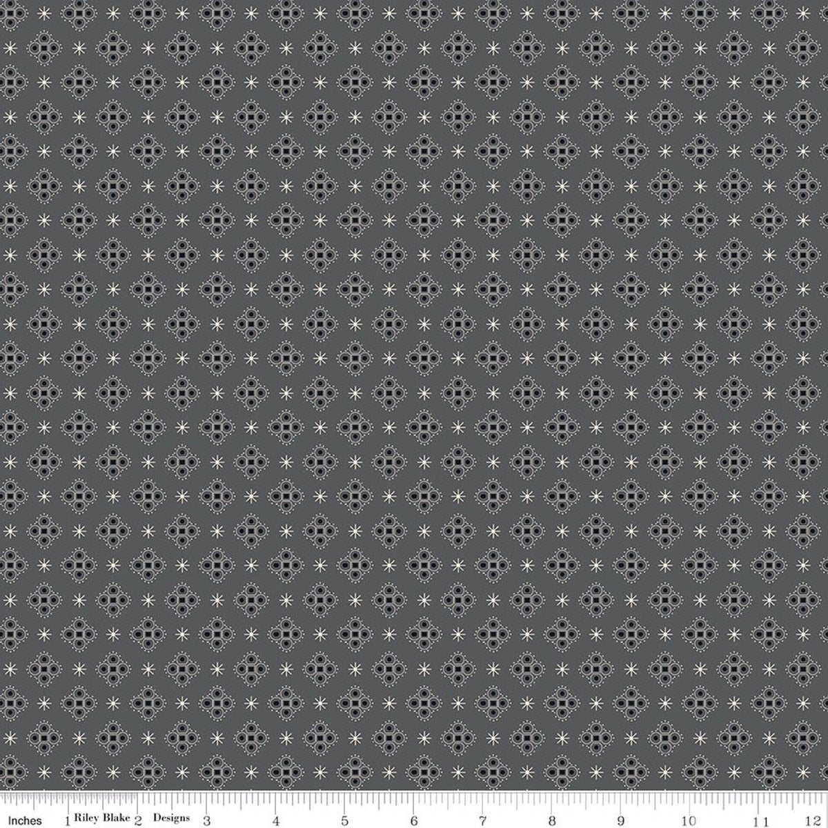 Pumpkin & Licorice Starshine Shadow Fabric by Lori Holt for Riley Blake Designs
