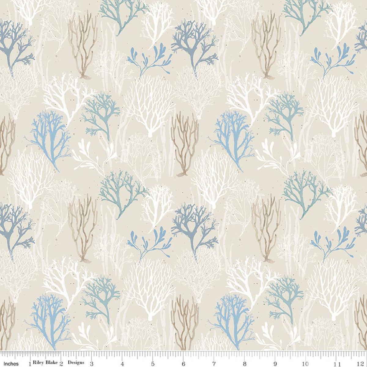 Sea Echoes Aquatic Plants Beige by Lisa Audit for Riley Blake Designs