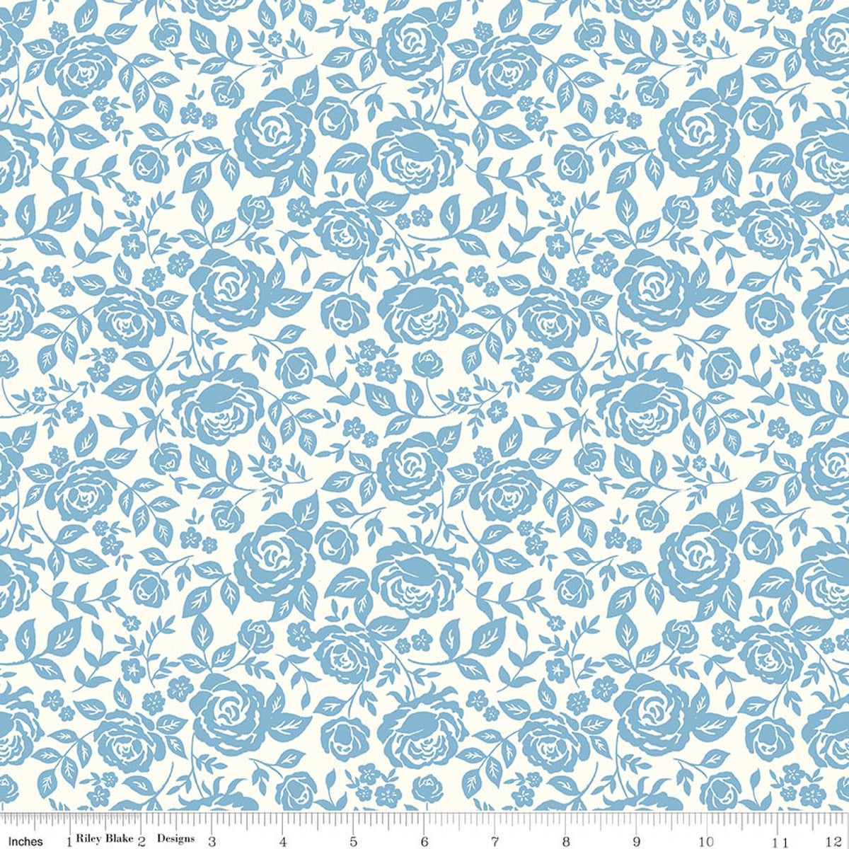 Spring Meadows Roses Celestial fabric by My Mind's Eye for Riley Blake Designs