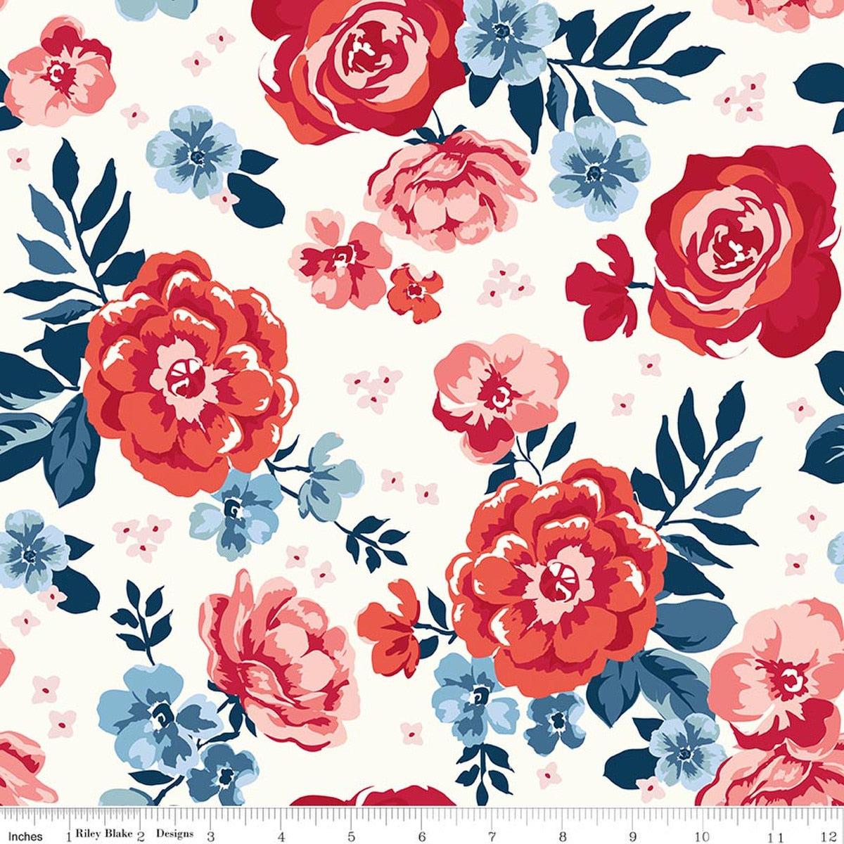 Star-Spangled Garden Main Cloud fabric by My Mind's Eye for Riley Blake Designs