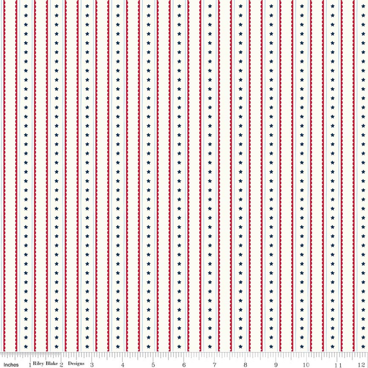 Star-Spangled Garden Stripes Cloud fabric by My Mind's Eye for Riley Blake Designs