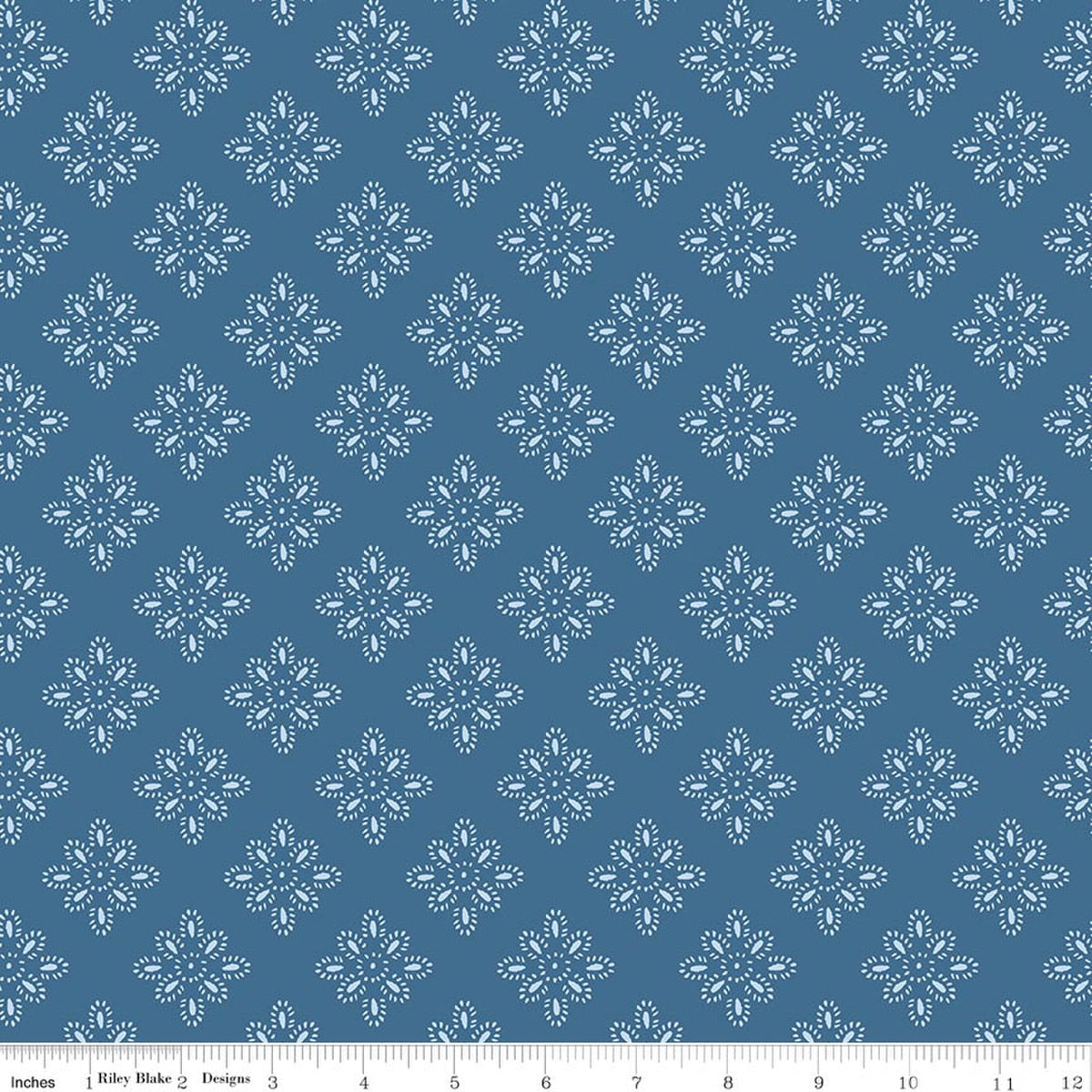 Star-Spangled Garden Eyelet Denim fabric by My Mind's Eye for Riley Blake Designs