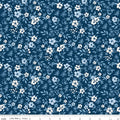 Star-Spangled Garden Floral Oxford Blue fabric by My Mind's Eye for Riley Blake Designs
