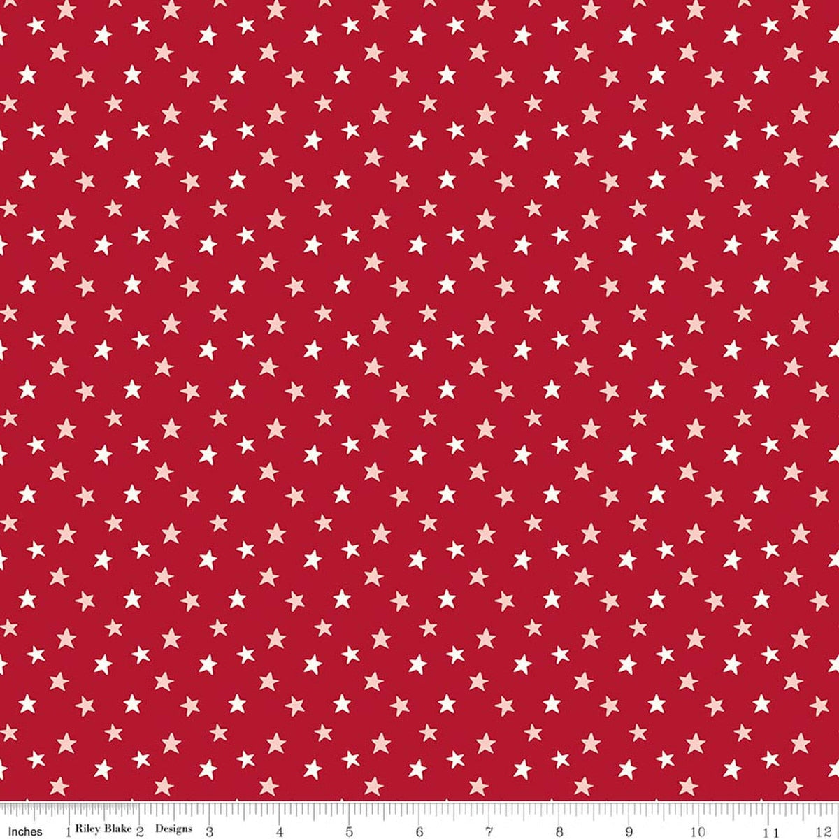 Star-Spangled Garden Stars Redwood fabric by My Mind's Eye for Riley Blake Designs