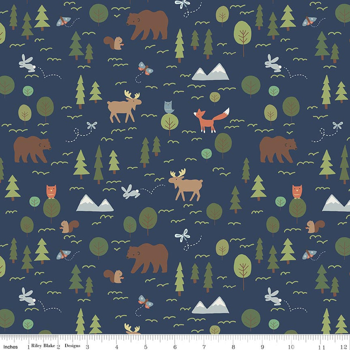 Upper Pines Main Navy Fabric by the Yard - C18870-NAVY