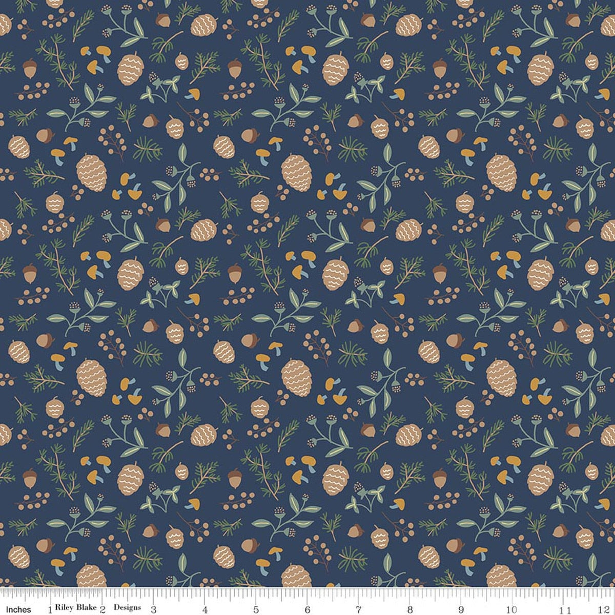 Upper Pines Forage Navy Fabric by the Yard - C18872-NAVY