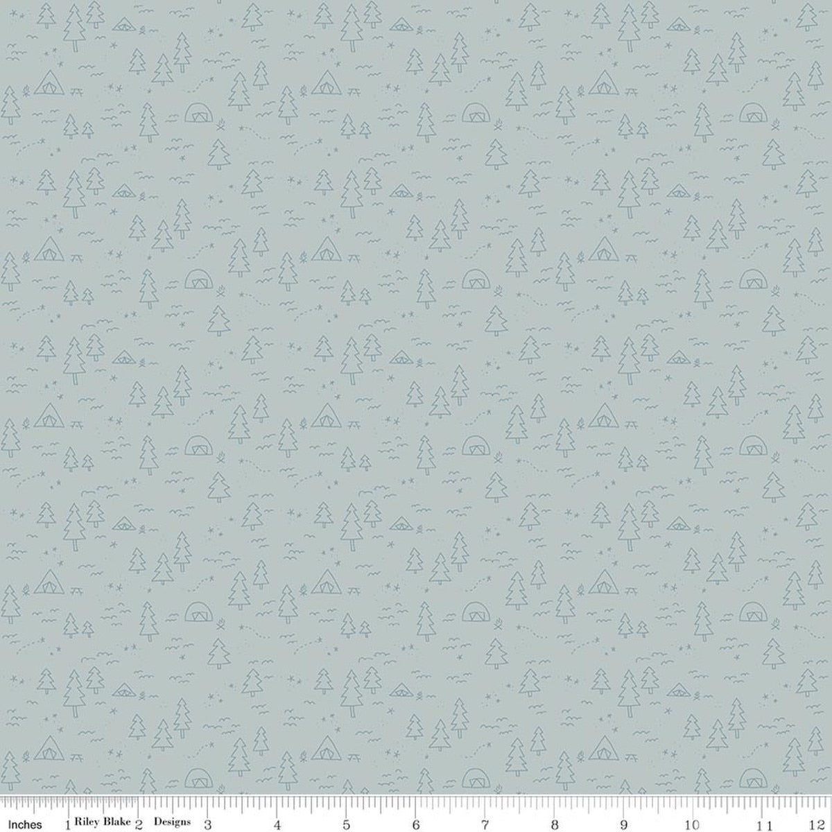 Upper Pines Campground Chambray Fabric by the Yard - C18874-CHAMBRAY