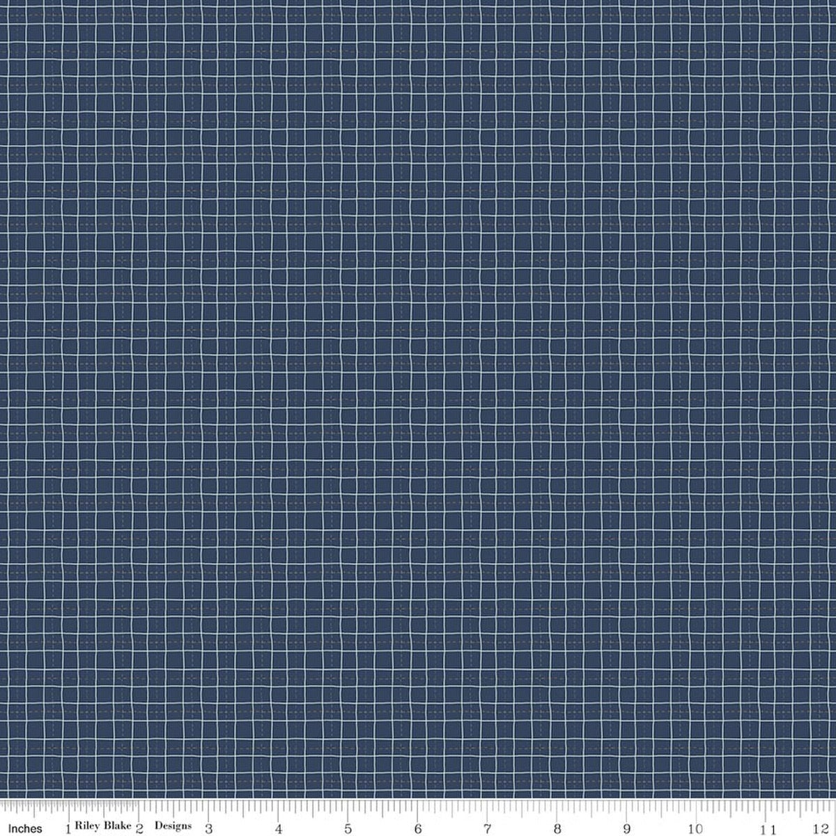 Upper Pines Plaid Navy Fabric by the Yard - C18875-NAVY