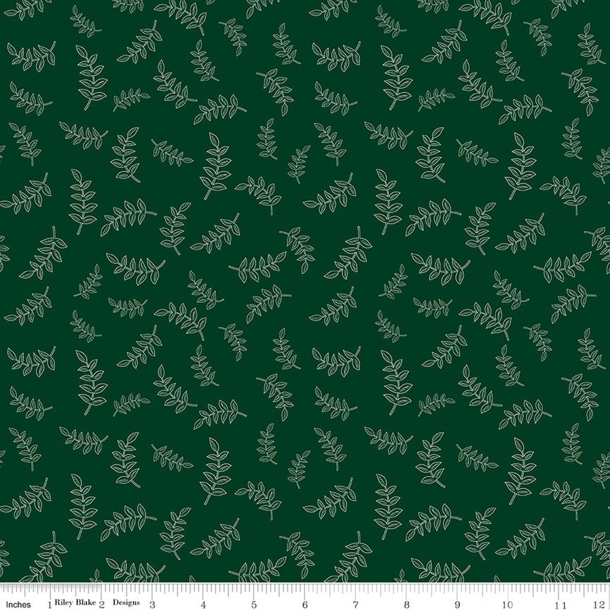 Folk Floral Sprigs Pine Valley Fabric by Jennifer Long for Riley Blake Designs