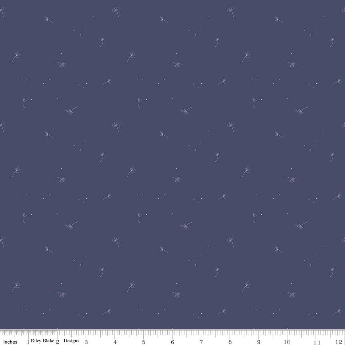 Aspen Lake Bloom Scatter Indigo Fabric by Amber Elliot for Riley Blake Designs