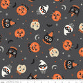 Vintage Boo Main Charcoal Fabric by My Mind’s Eye for Riley Blake Designs