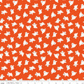 Vintage Boo Ghosts Orange Fabric by My Mind’s Eye for Riley Blake Designs