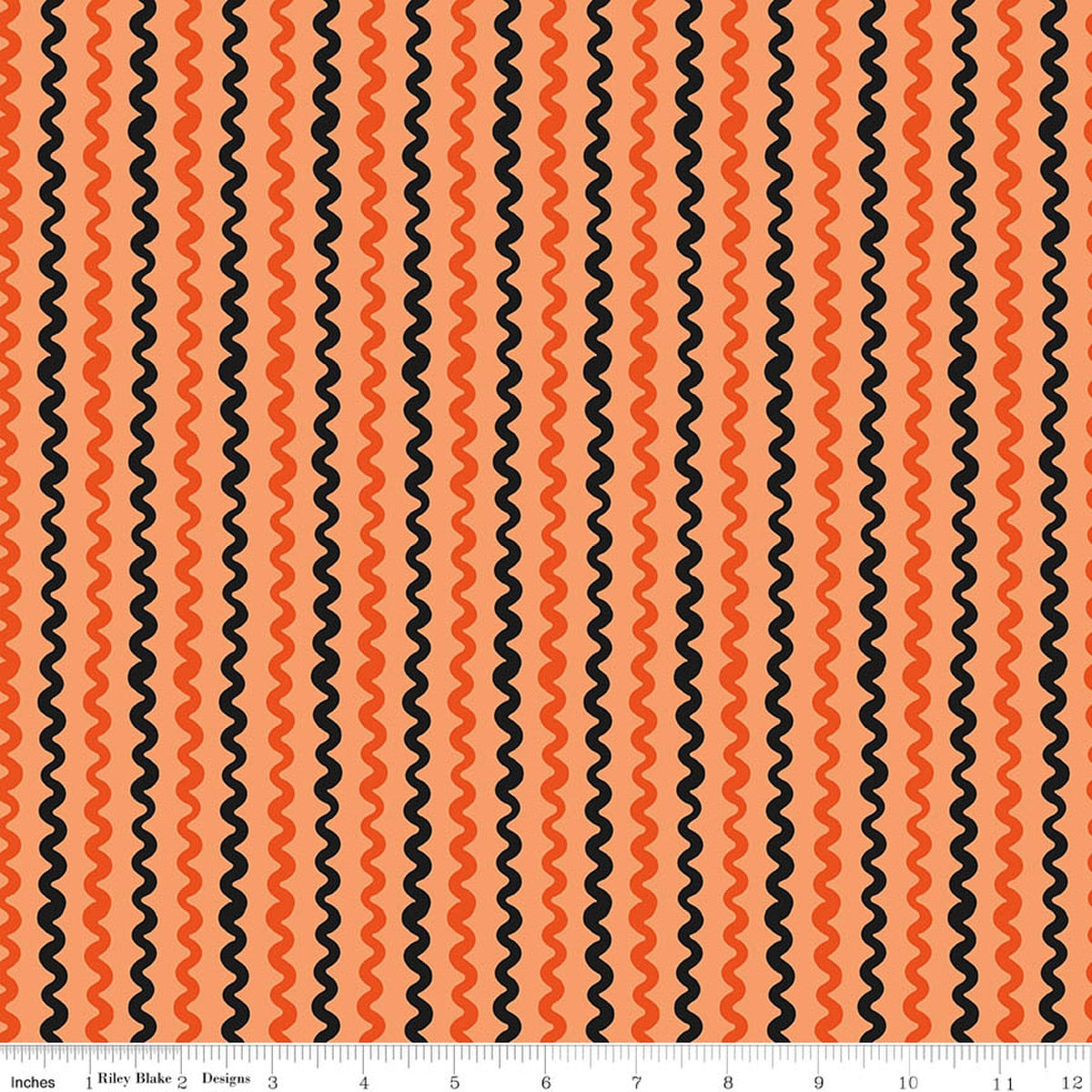 Vintage Boo Ric Rac Marmalade Fabric by My Mind’s Eye for Riley Blake Designs