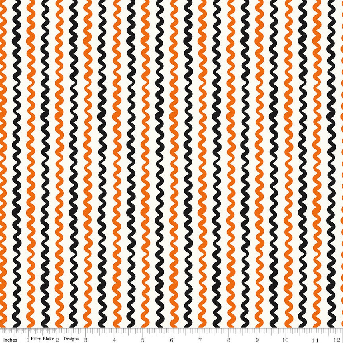 Vintage Boo Ric Rac Vintage White Fabric by My Mind’s Eye for Riley Blake Designs