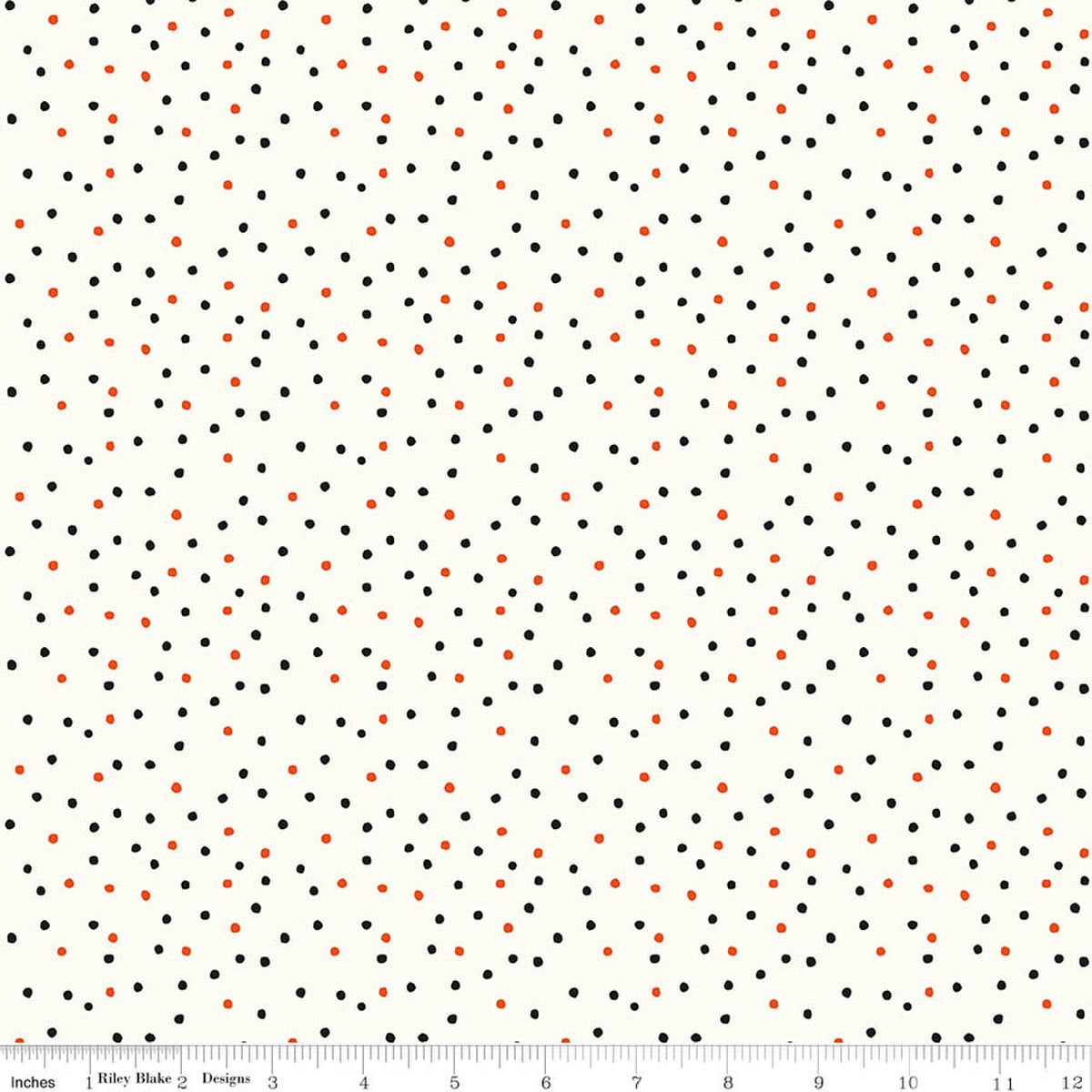 Vintage Boo Dots Vintage White Fabric by My Mind’s Eye for Riley Blake Designs