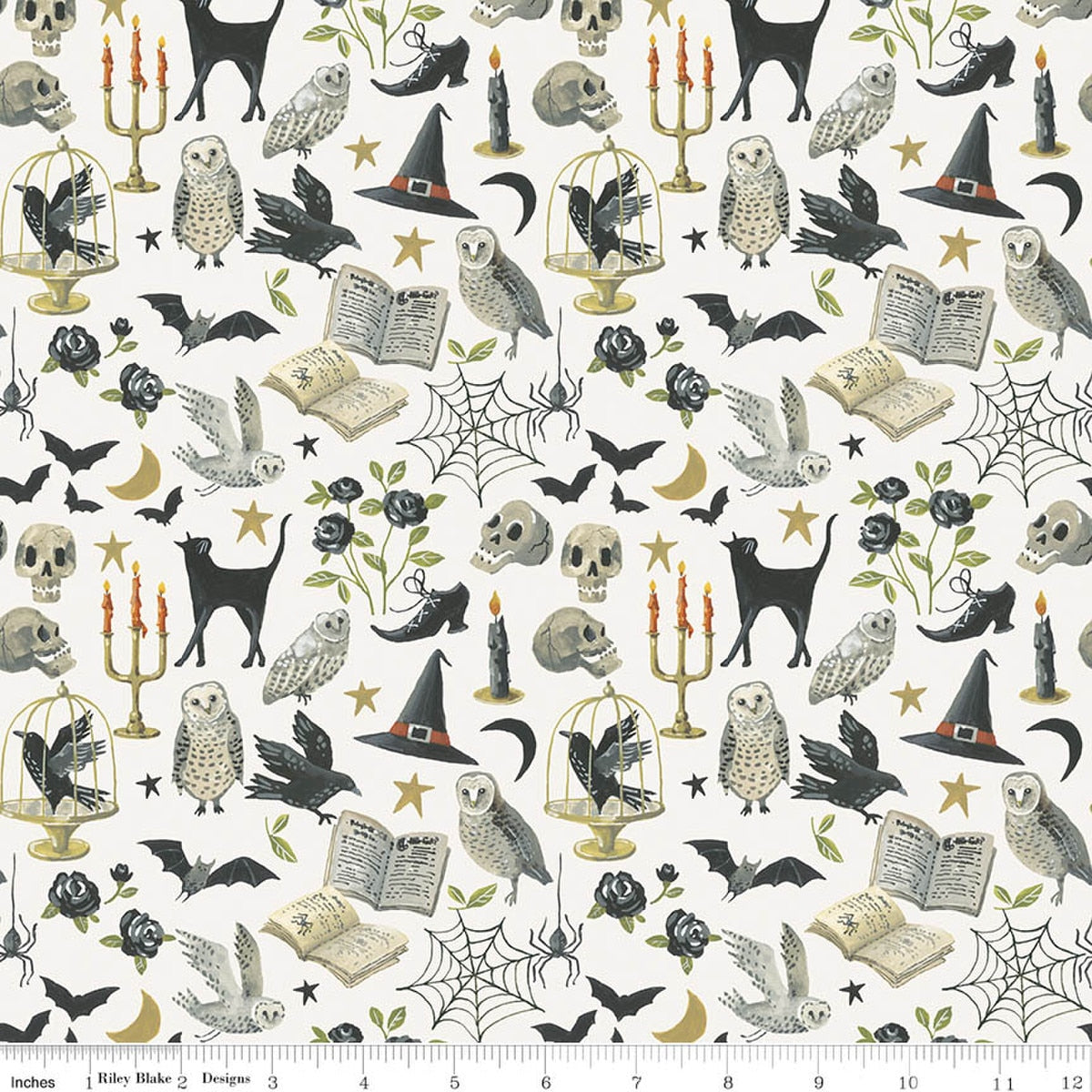 Witchy Vibes Curiosities Ghost Fabric by Lisa Audit for Riley Blake Designs
