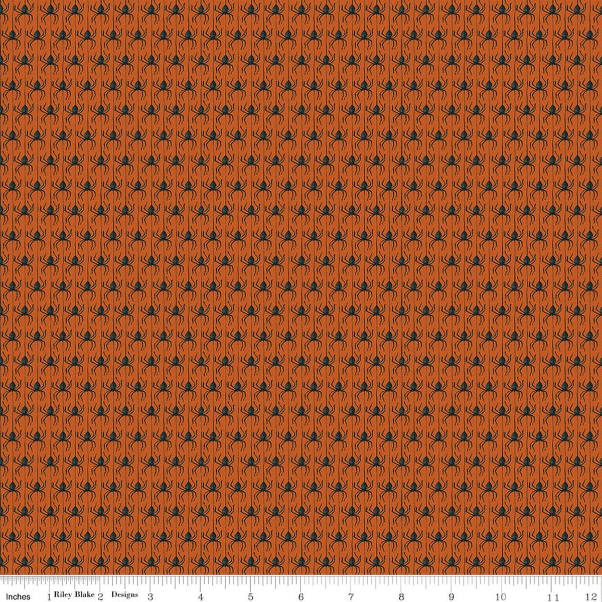 Witchy Vibes Spiders Pumpkin Fabric by Lisa Audit for Riley Blake Designs