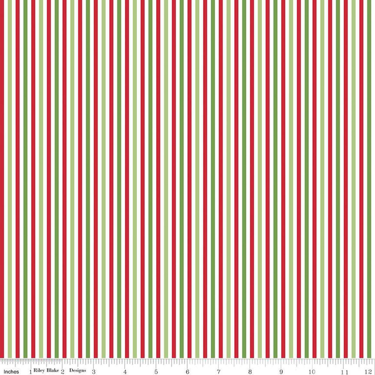 1/8" Stripe Christmas Fabric by the Yard - C495-CHRISTMAS