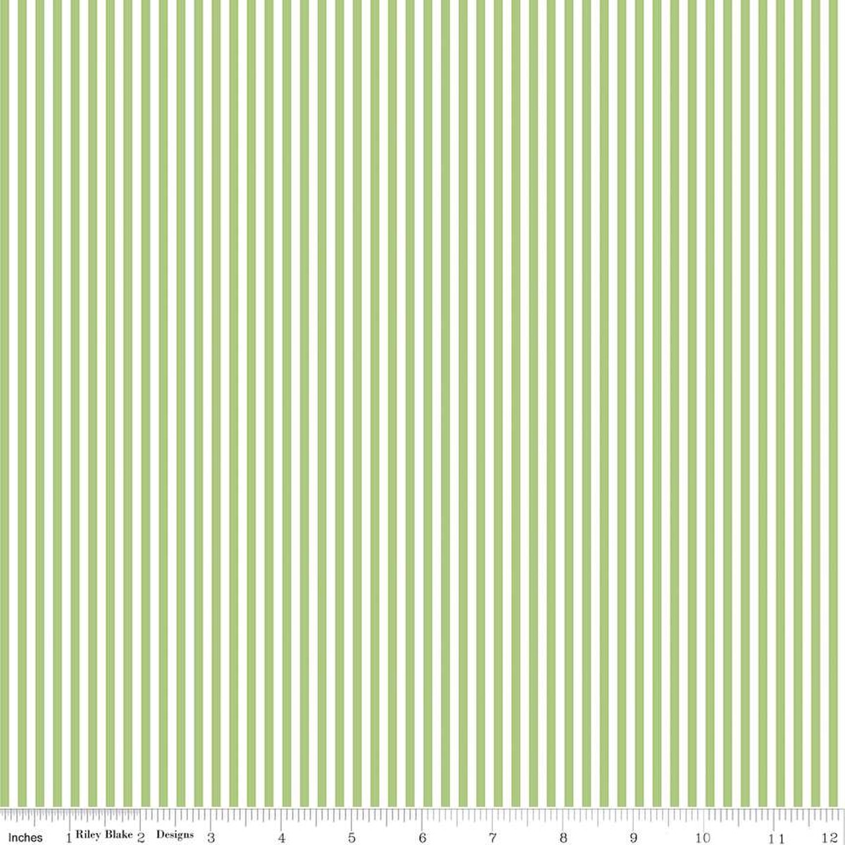 1/8" Stripe Green Fabric by the Yard - C495-GREEN