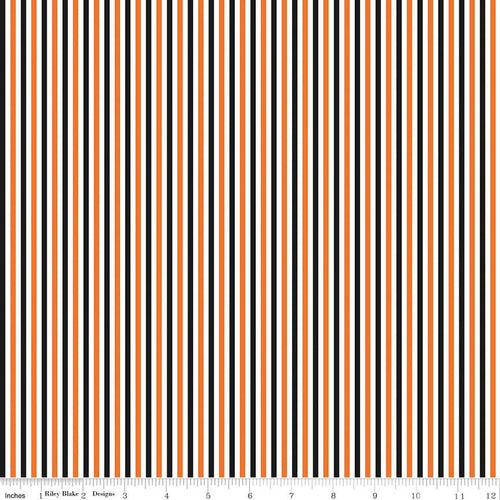 1/8" Stripe Halloween Fabric by the Yard - C495-HALLOWEEN