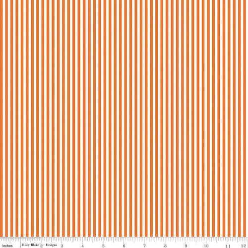 1/8" Stripe Orange Fabric by the Yard - C495-ORANGE