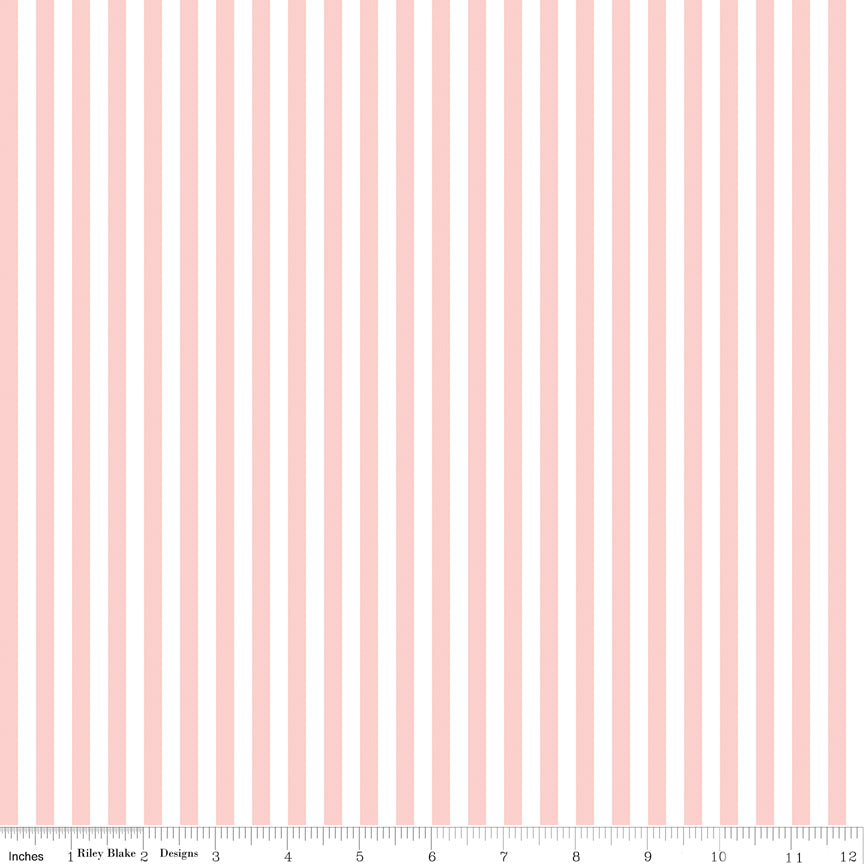 1/4" Stripe Pink Fabric