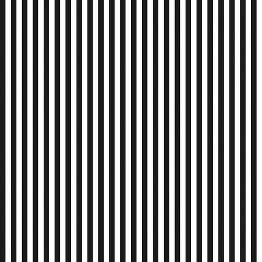 1/4" Stripe Black Fabric - By the yard