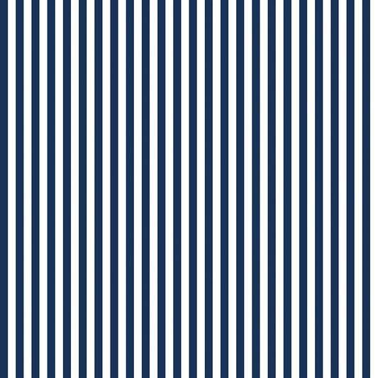 1/4" Stripe Navy Fabric - By the yard
