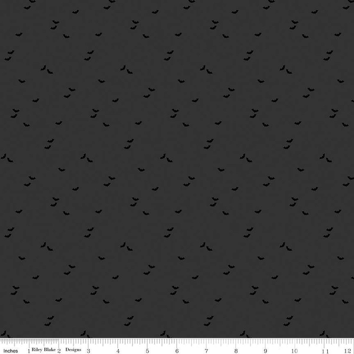 Seasonal Basics Bat Black Fabric by the Yard - C651-BLACK