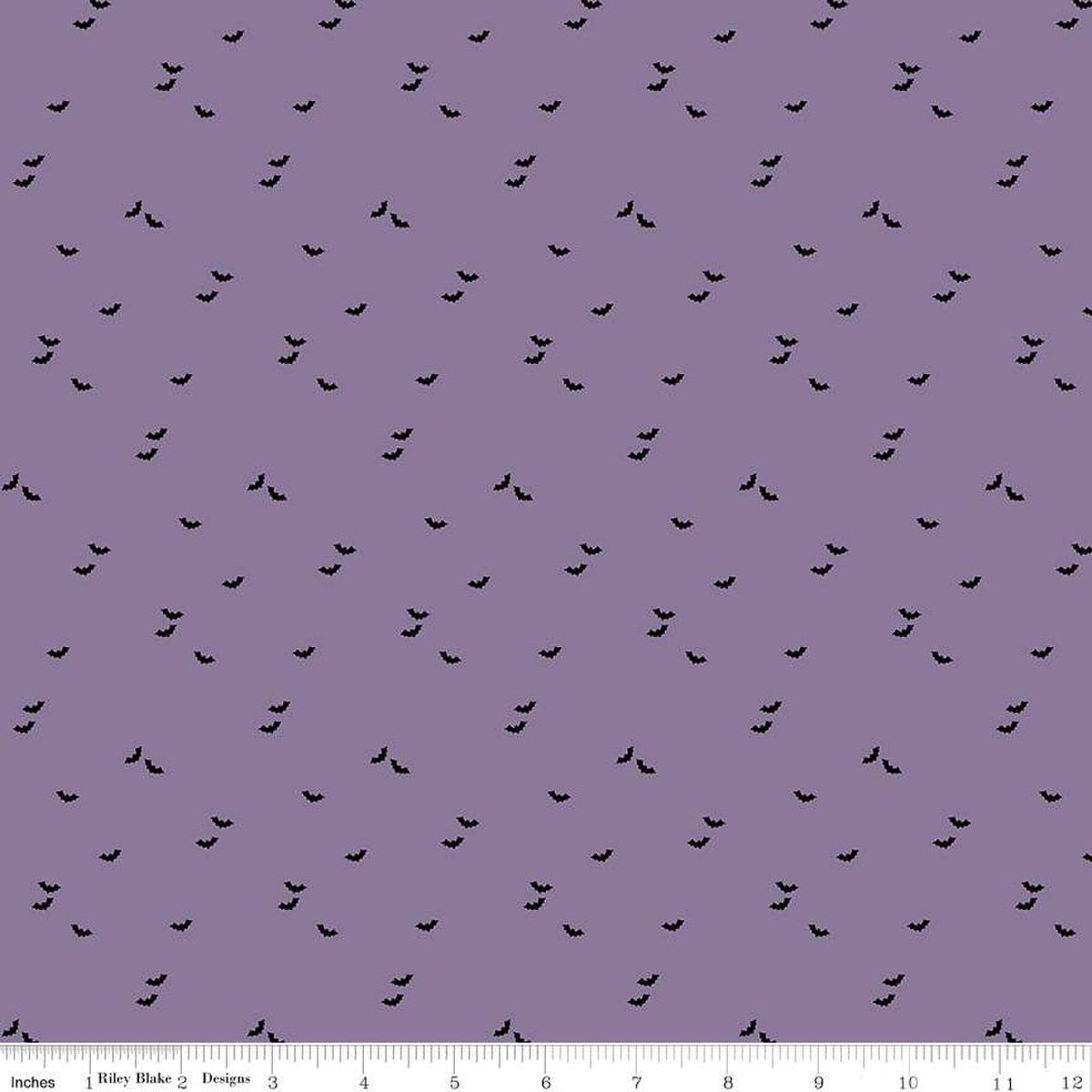 Seasonal Basics Bat Purple Fabric by the Yard - C651-PURPLE
