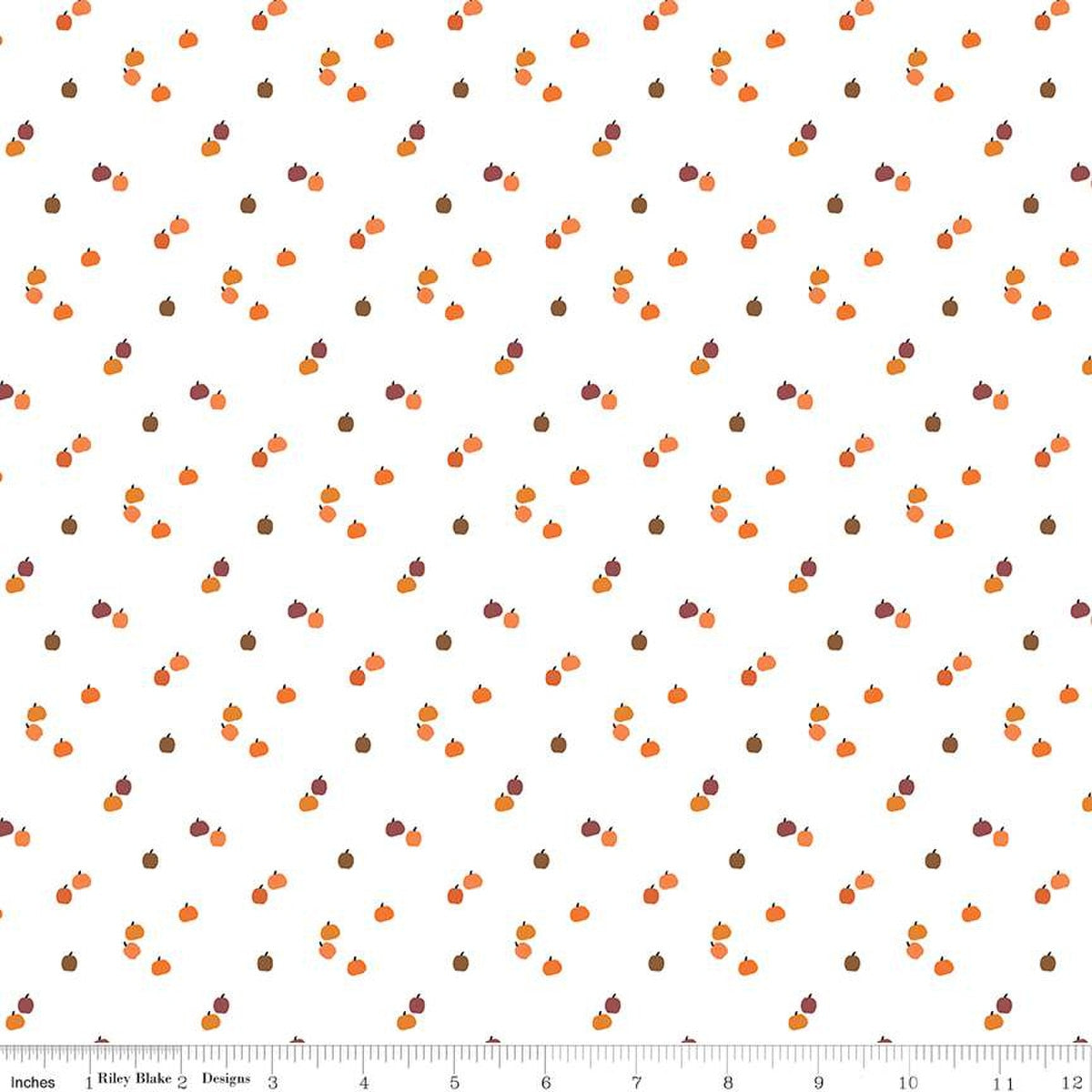 Seasonal Basics Pumpkins White Fabric by the Yard - C652-WHITE