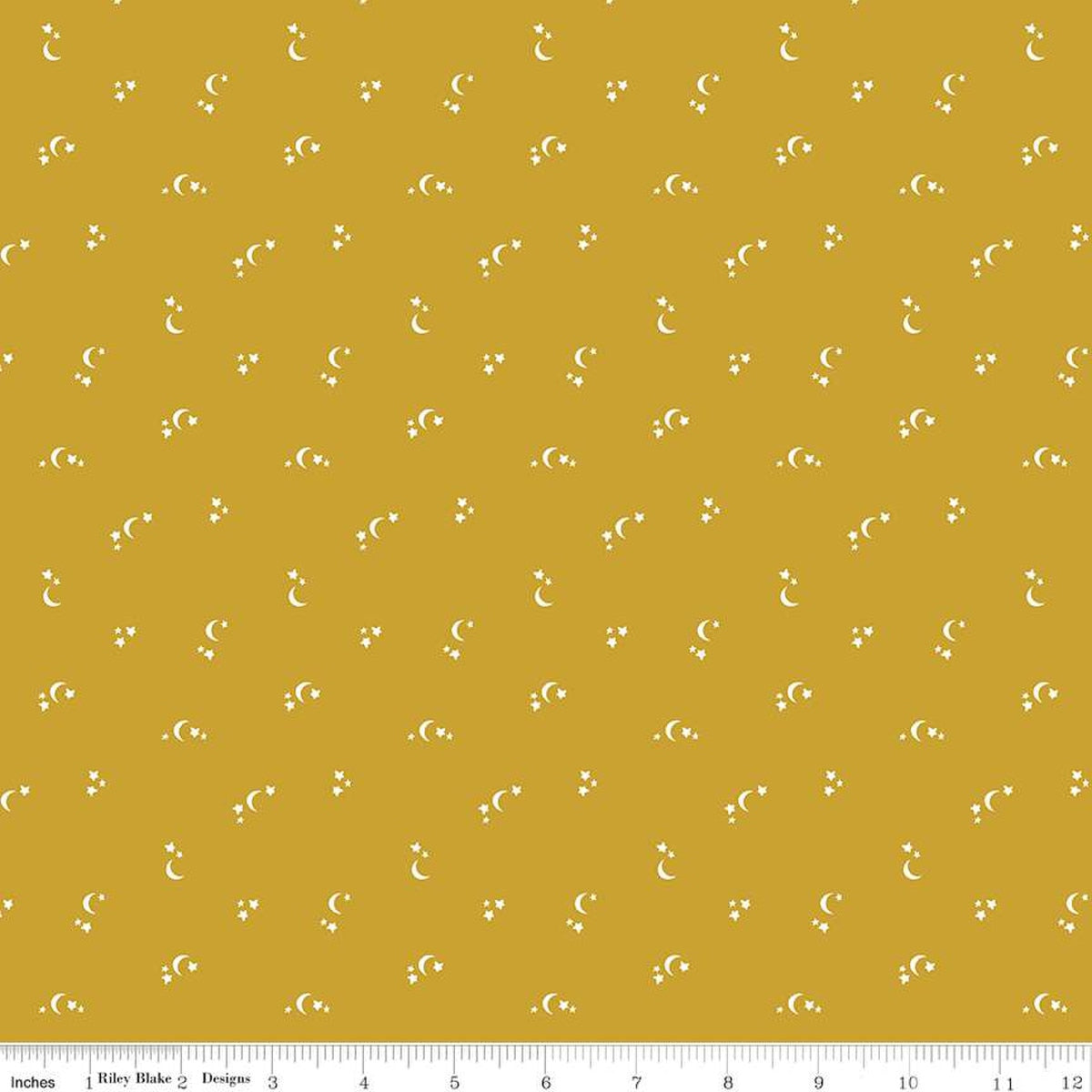 Seasonal Basics Moons Curry Fabric by the Yard - C653-CURRY