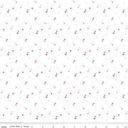 Seasonal Basics Hearts White Fabric by the Yard - C655-WHITE
