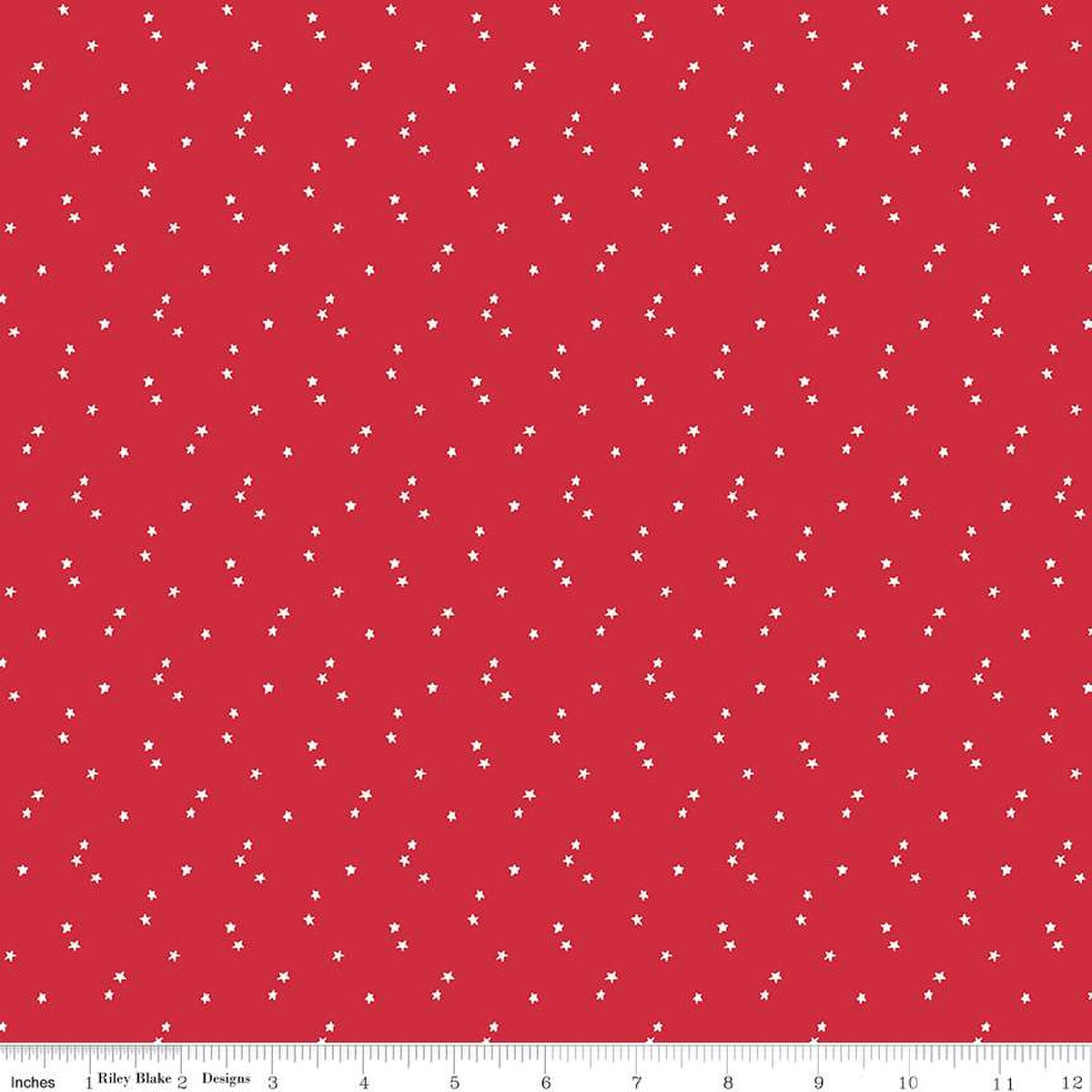 Seasonal Basics Stars Red Fabric by the Yard - C657-RED
