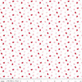 Seasonal Basics Heart Toss White Fabric by the Yard - C761-WHITE
