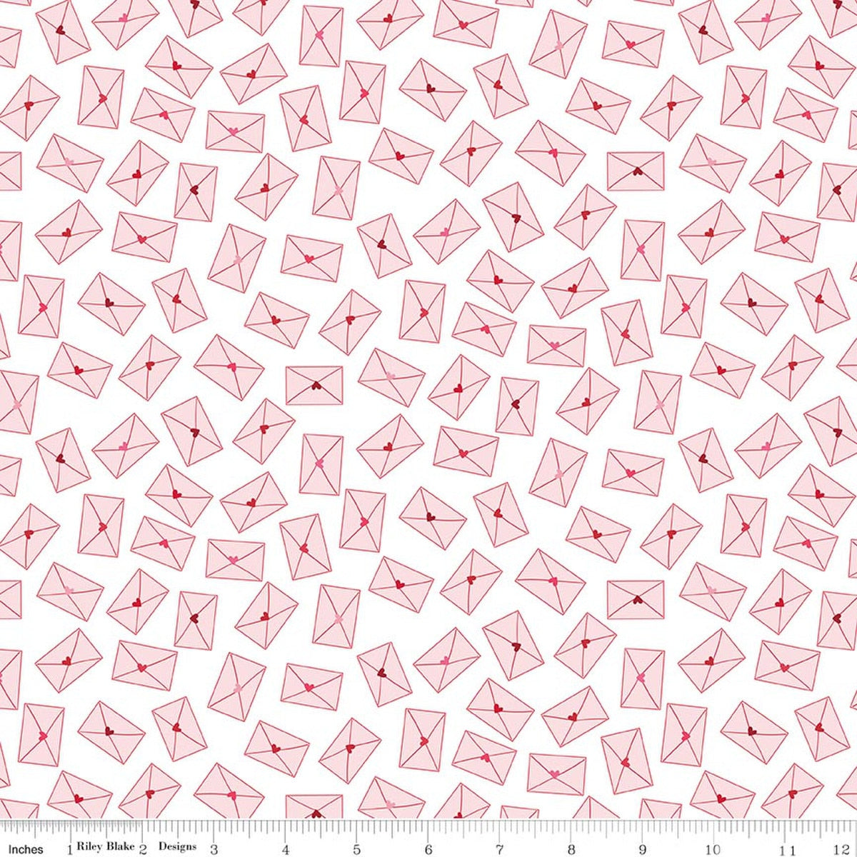 Seasonal Basics Love Notes White Fabric by the Yard - C763-WHITE