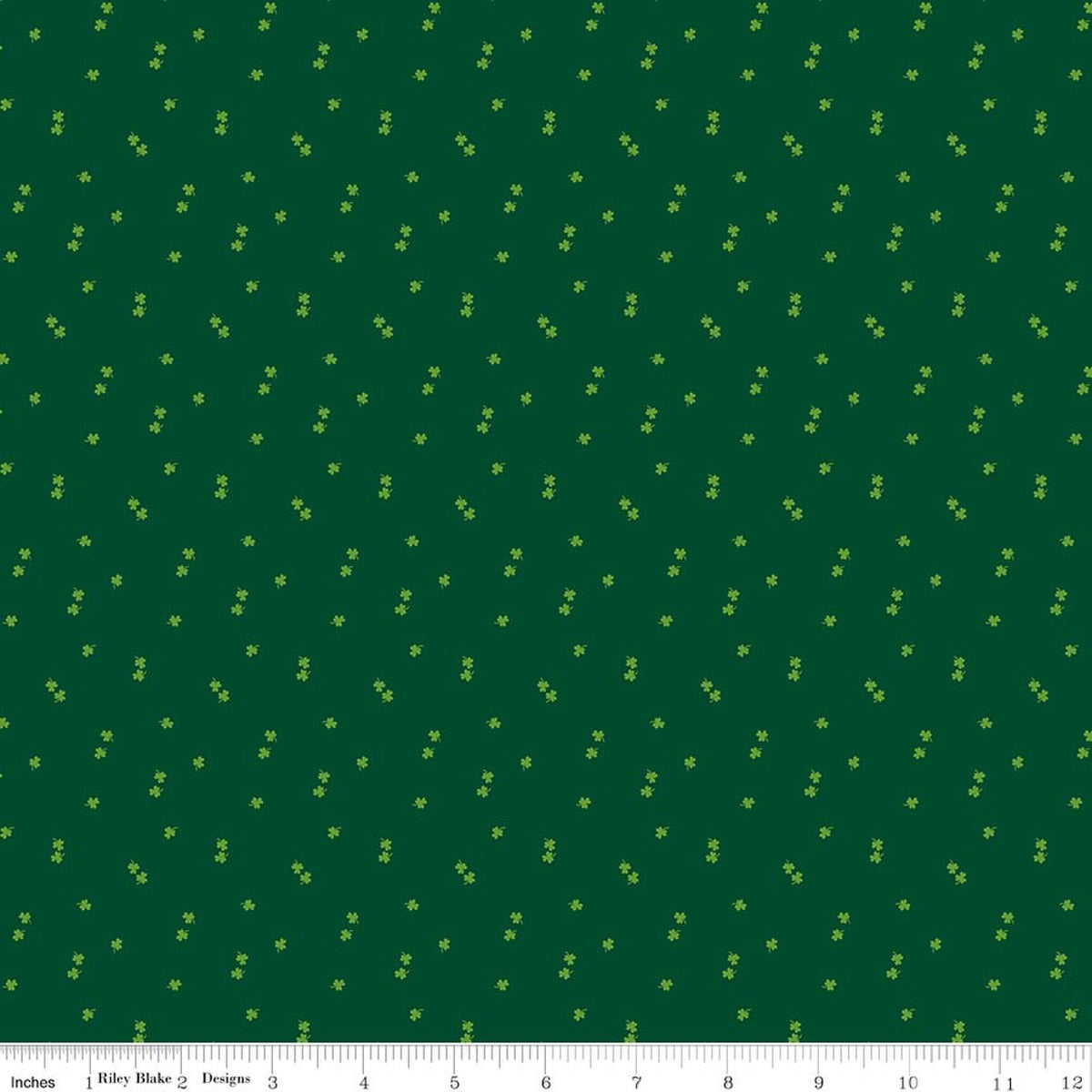 Seasonal Basics Clovers Green Fabric by the Yard - C764-GREEN