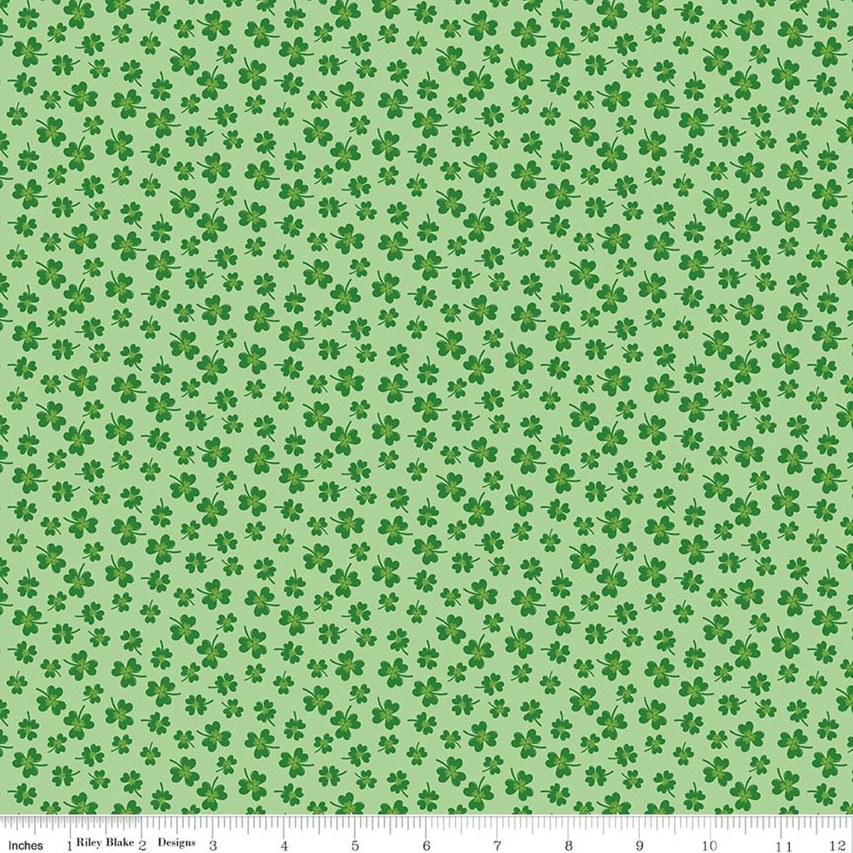 Seasonal Basics Shamrocks Light Green Fabric by the Yard - C765-LTGREEN
