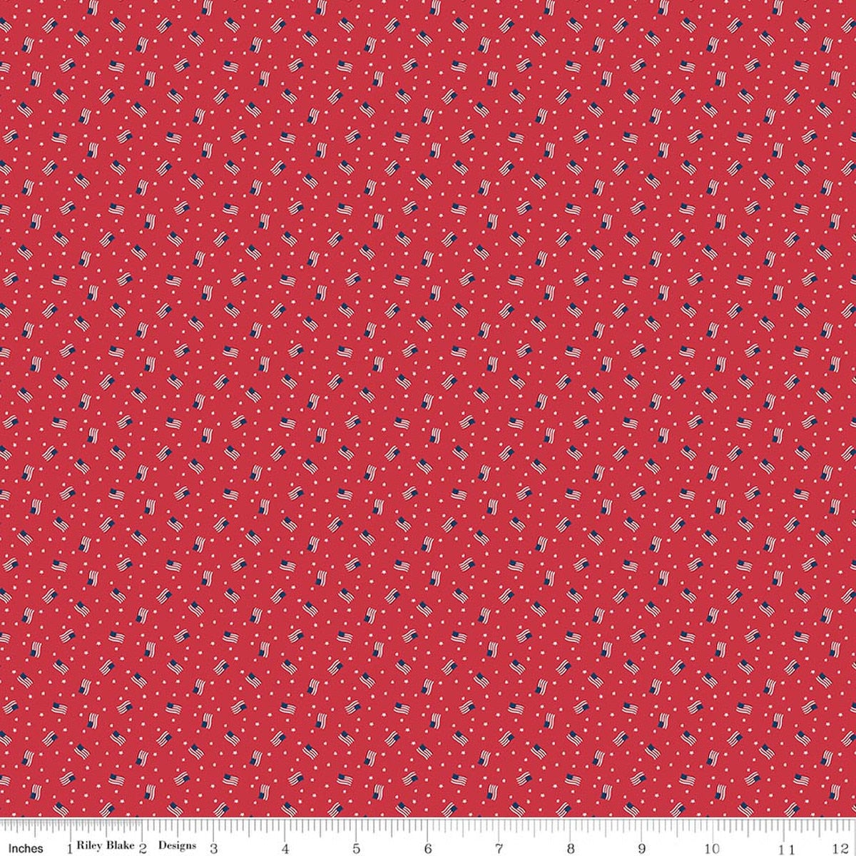 Seasonal Basics Grand Ol' Flag Red Fabric by the Yard - C767-RED