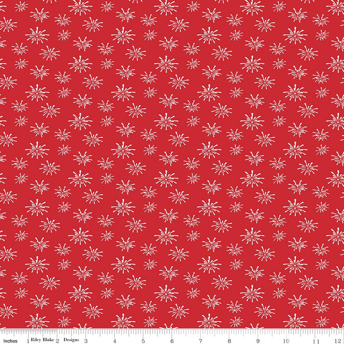 Seasonal Basics Fireworks Red Fabric by the Yard - C768-RED