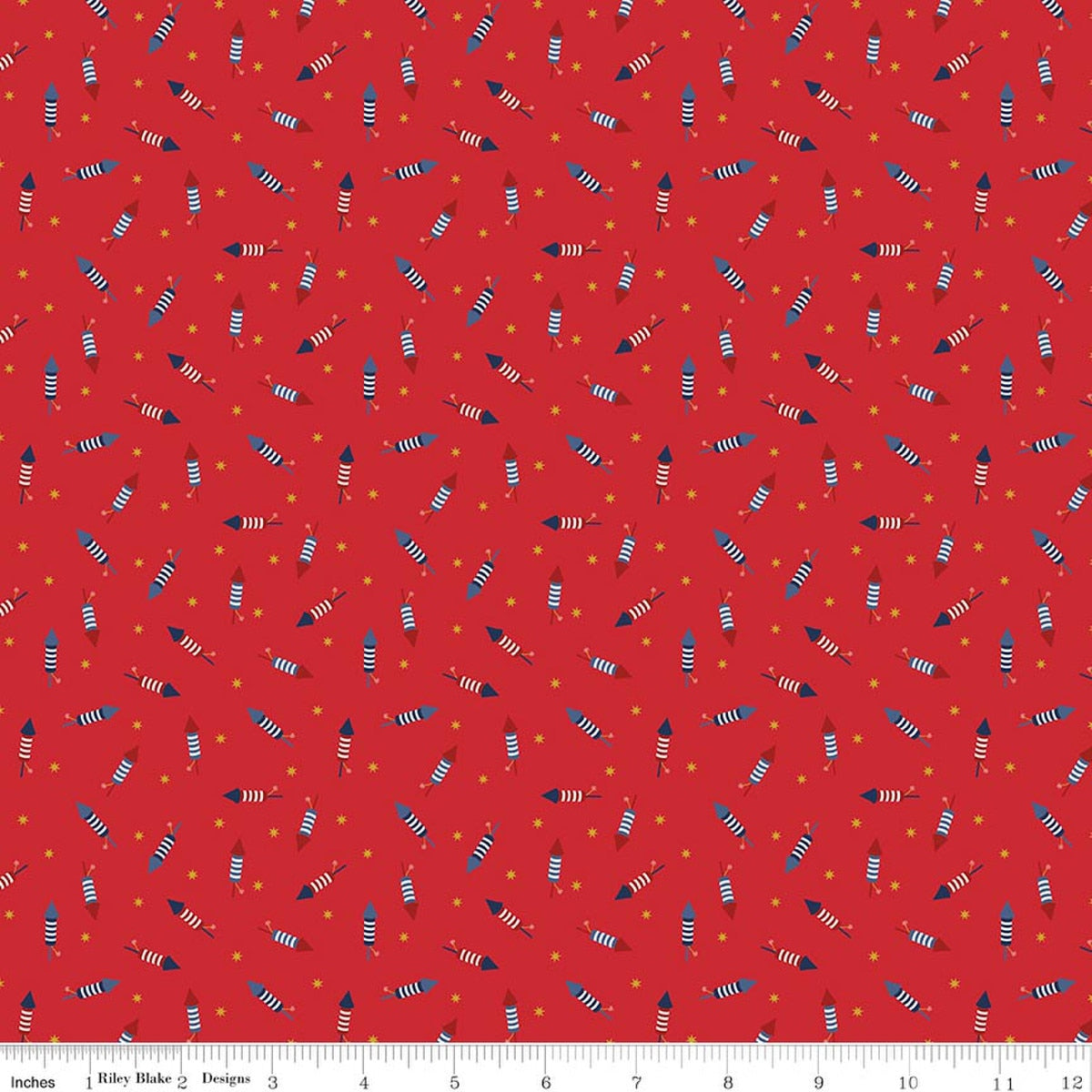 Seasonal Basics Pop Boom Bang Red Fabric by the Yard - C769-RED