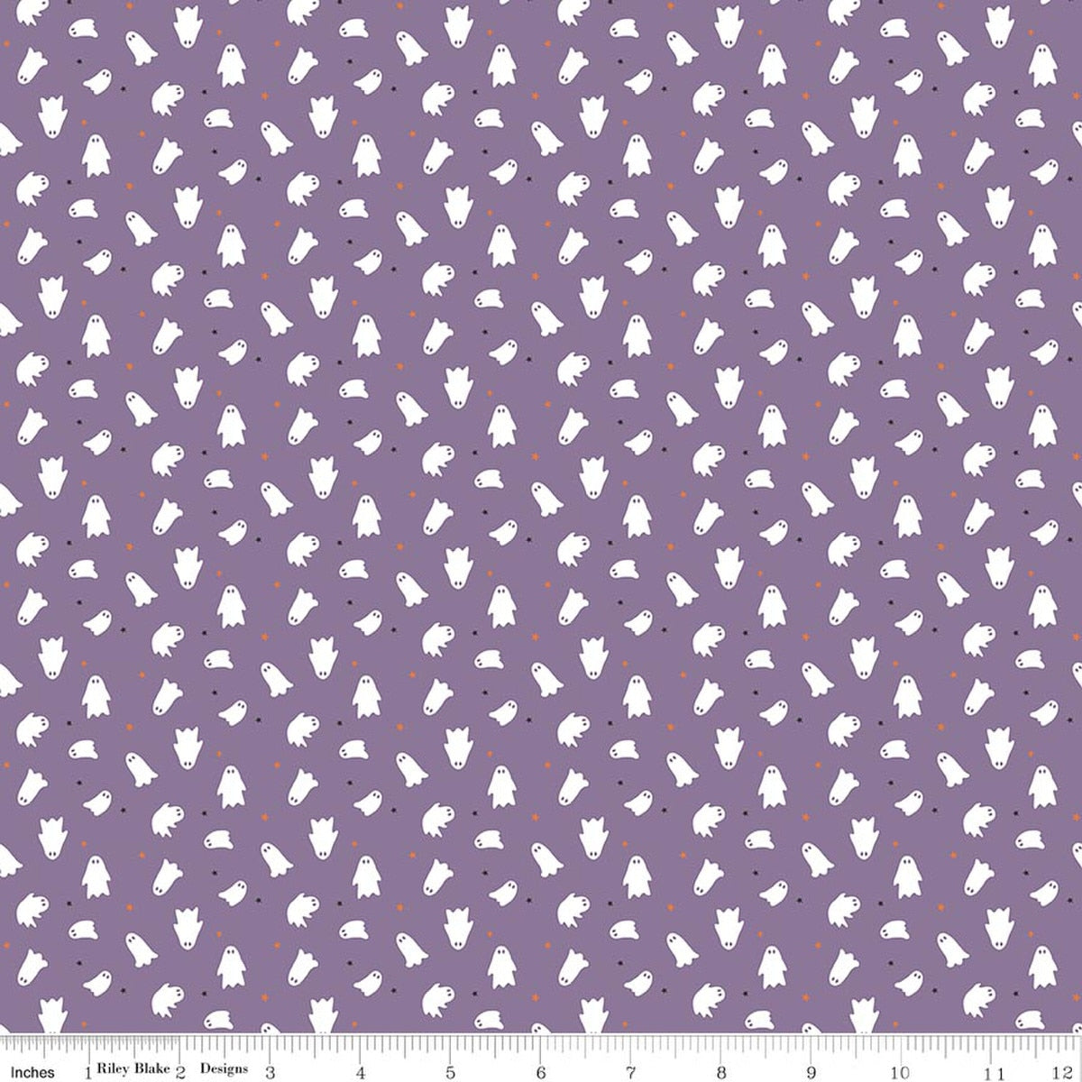 Seasonal Basics Ghosts Purple Fabric by the Yard - C772-PURPLE