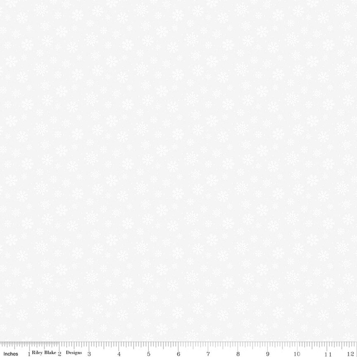 Seasonal Basics Snowflakes White Fabric by the Yard - C773-WHITE