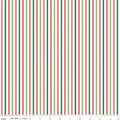 Seasonal Basics Ticking Stripe Christmas Fabric by the Yard - C775-CHRISTMAS
