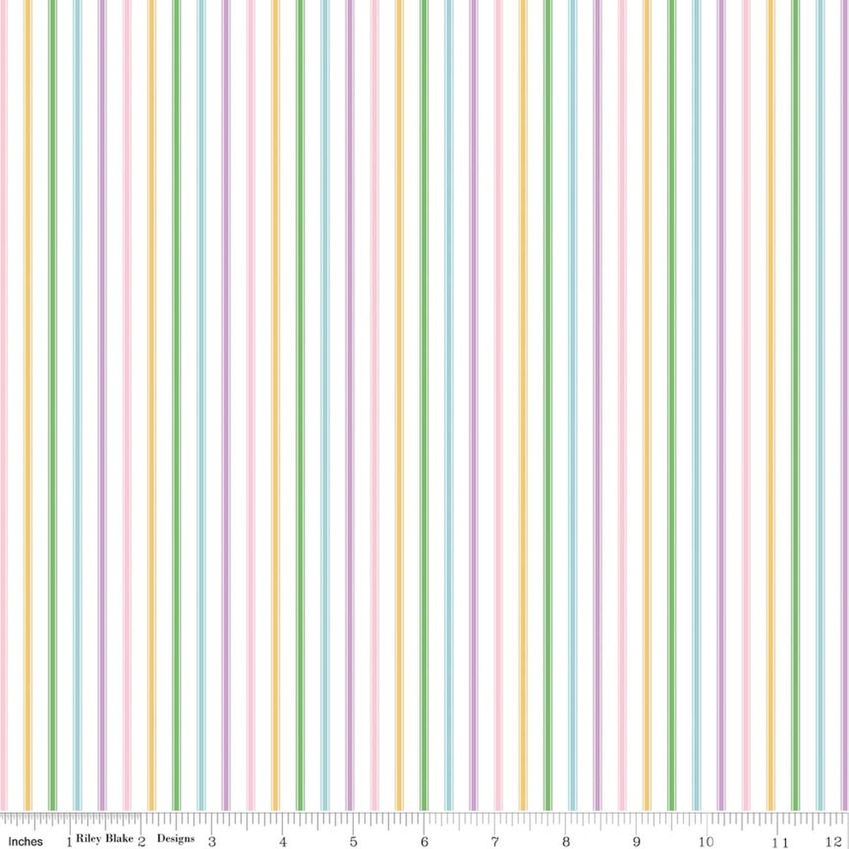 Seasonal Basics Ticking Stripe Easter Fabric by the Yard - C775-EASTER