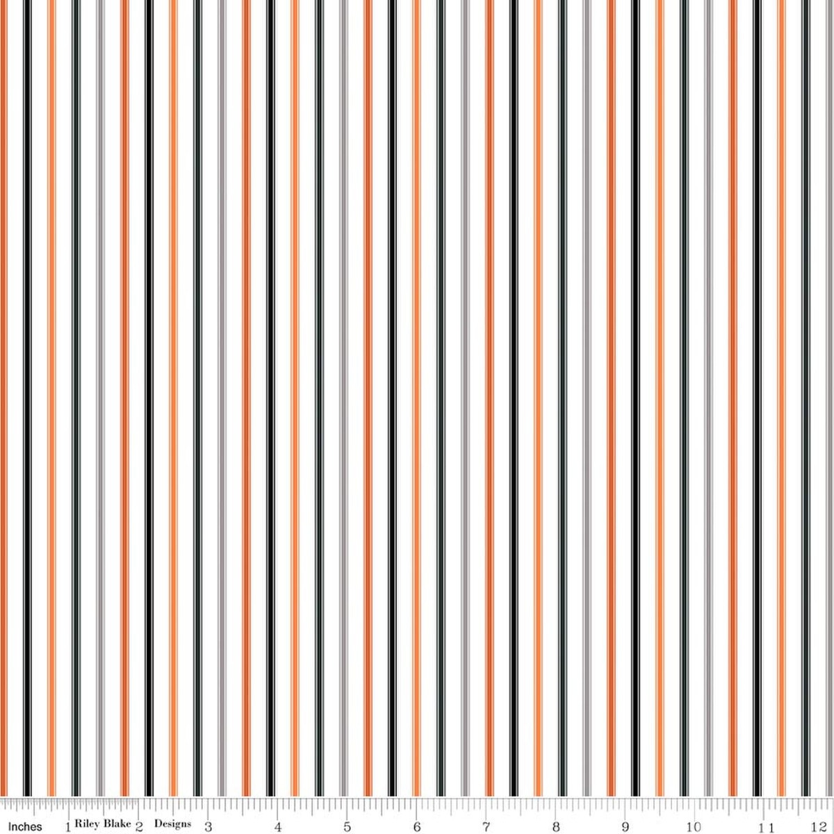 Seasonal Basics Ticking Stripe Halloween Fabric by the Yard - C775-HALLOWEEN