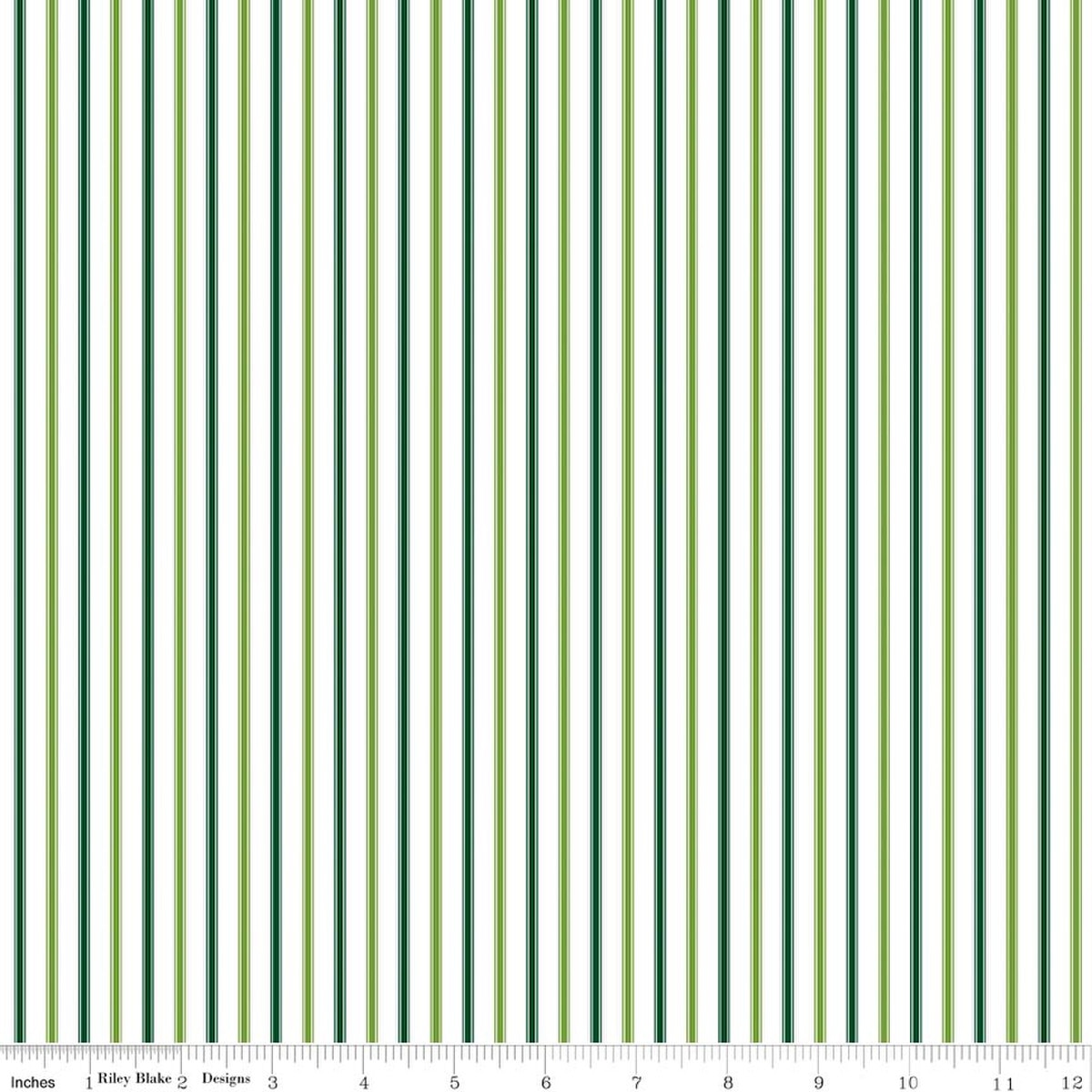 Seasonal Basics Ticking Stripe St. Patrick's Day Fabric by the Yard - C775-STPATRICKS