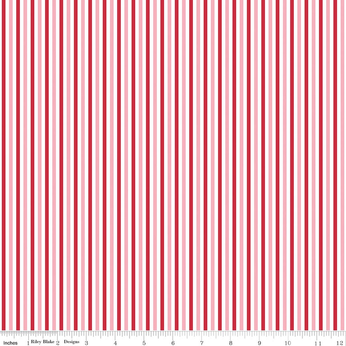 Seasonal Basics Stripe Valentine Fabric by the Yard - C776-VALENTINE