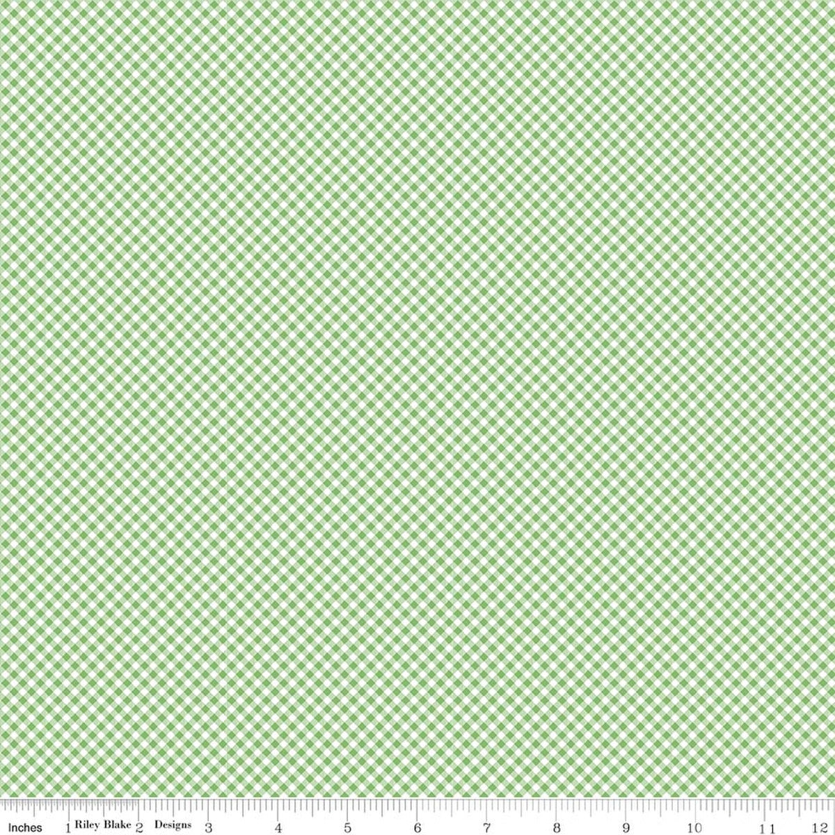 Seasonal Basics Gingham Green Fabric by the Yard - C777-GREEN
